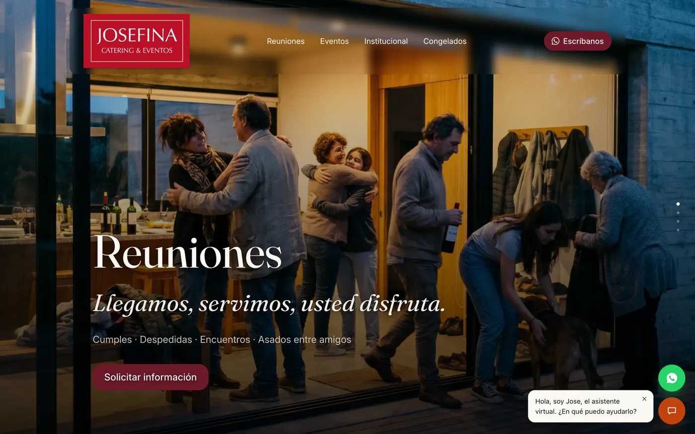 Josefina Catering & Events website
